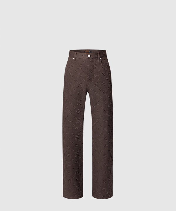 모노그램 엠보스드 스케이트 팬츠