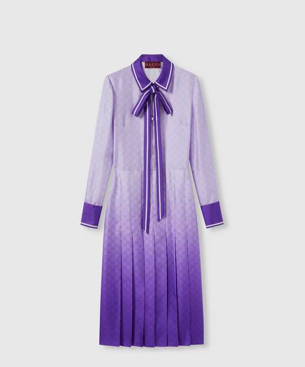 프린트 실크 드레스