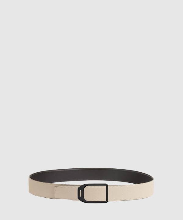 Jockey 벨트 버클 리버서블 가죽 스트랩