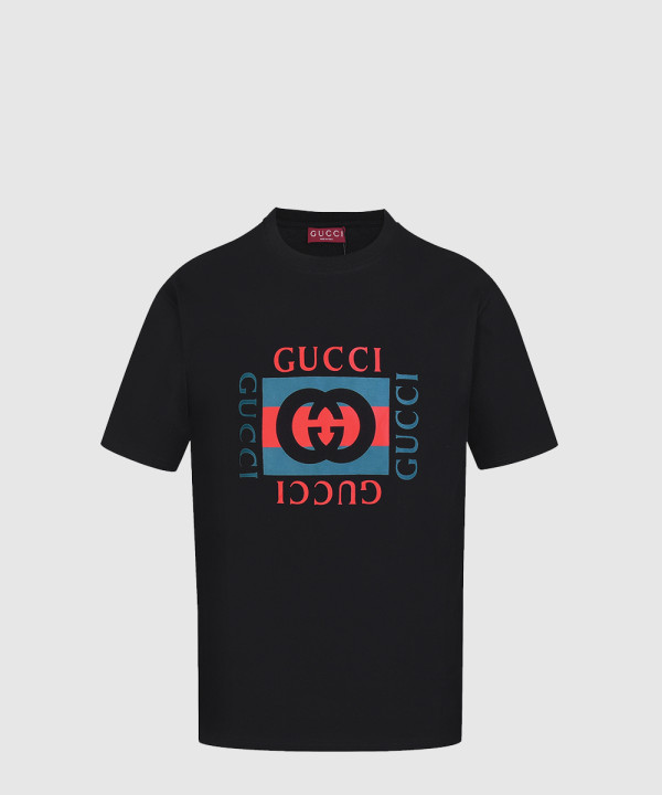 프린트 코튼 저지 티셔츠