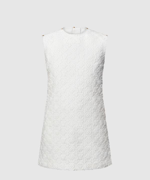 모노그램 필 쿠페 데님 드레스