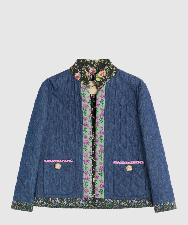 샴브레이 데님 재킷