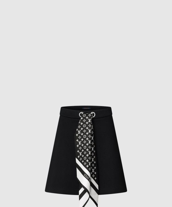 모노그램 스카프 미니 스커트