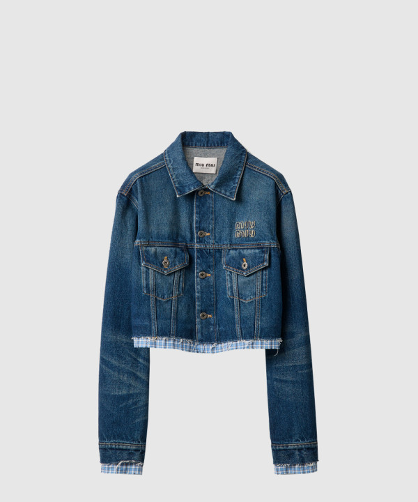 워싱 데님 블루종 재킷