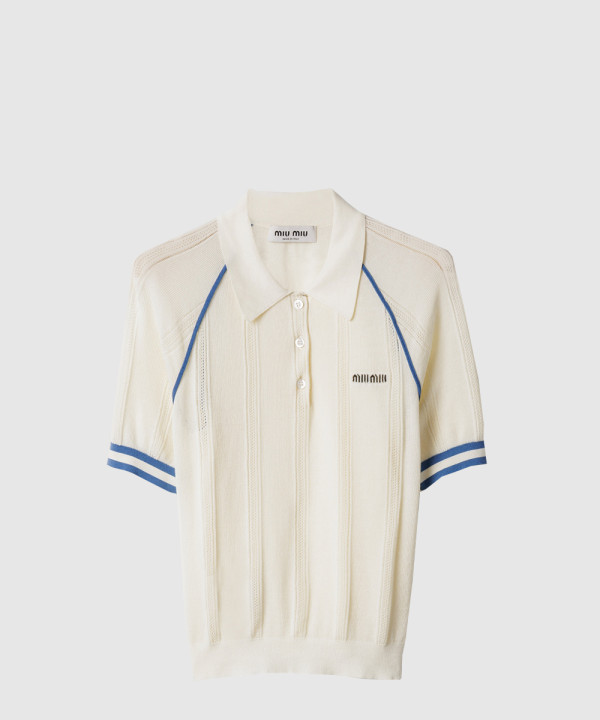 코튼 니트 폴로 셔츠