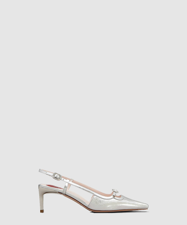 비브 카나드 가죽 슬링백 펌프스 7223