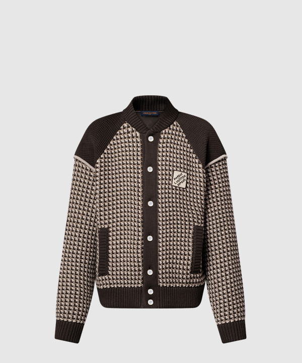 니티드 코튼 자카드 보머