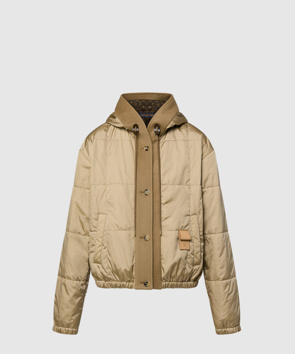 후디드 퀼티드 립스톱 재킷