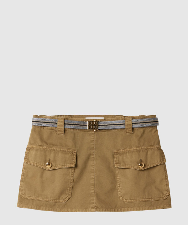 가먼트다이드 코튼 새틴 미니스커트