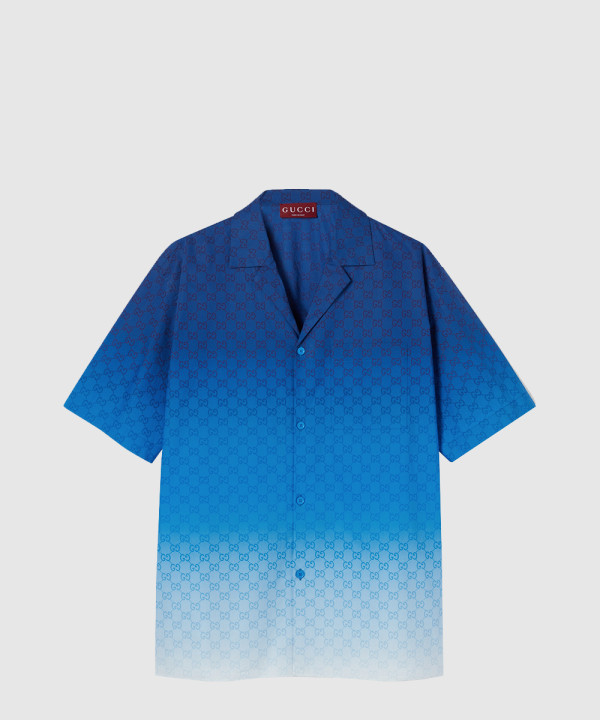 프린트 코튼 포플린 볼링 셔츠