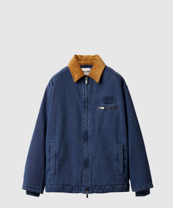 코듀로이 칼라 개버딘 트럭커 재킷