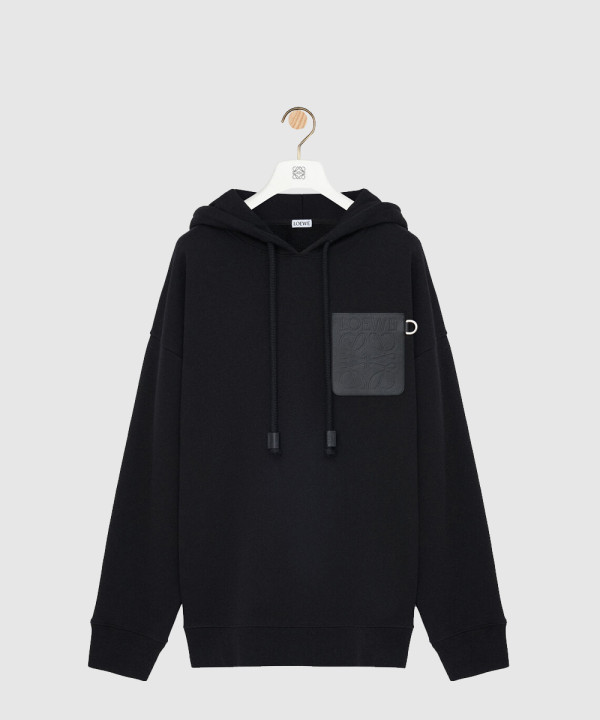 애너그램 패치 포켓 후디