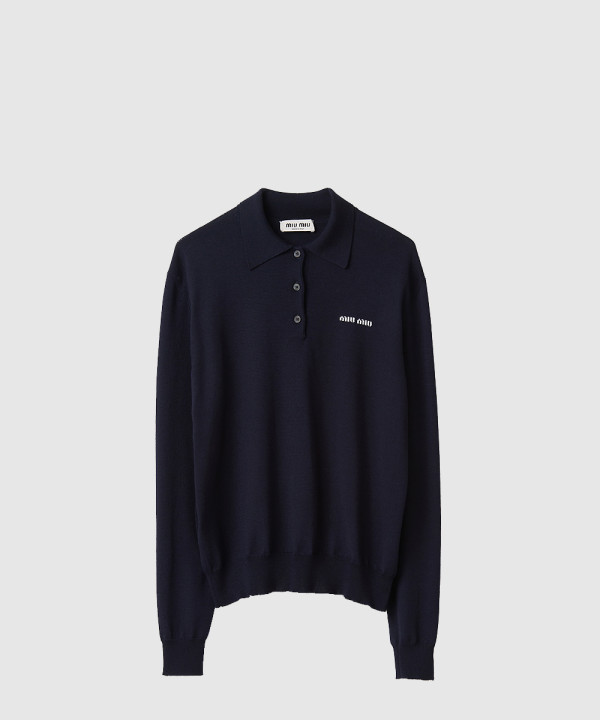 울 니트 폴로 셔츠