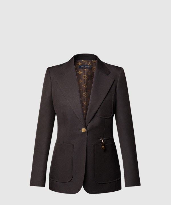 테크니컬 개버딘 프레피 블레이저