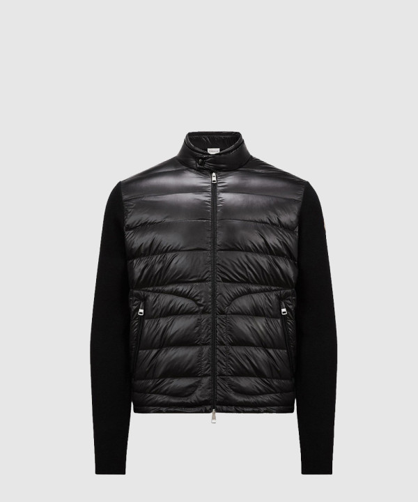 패딩 울 집업 카디건