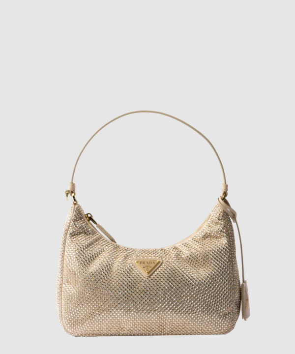 리에디션미니 크리스탈이 박힌 새틴 백 1BC204